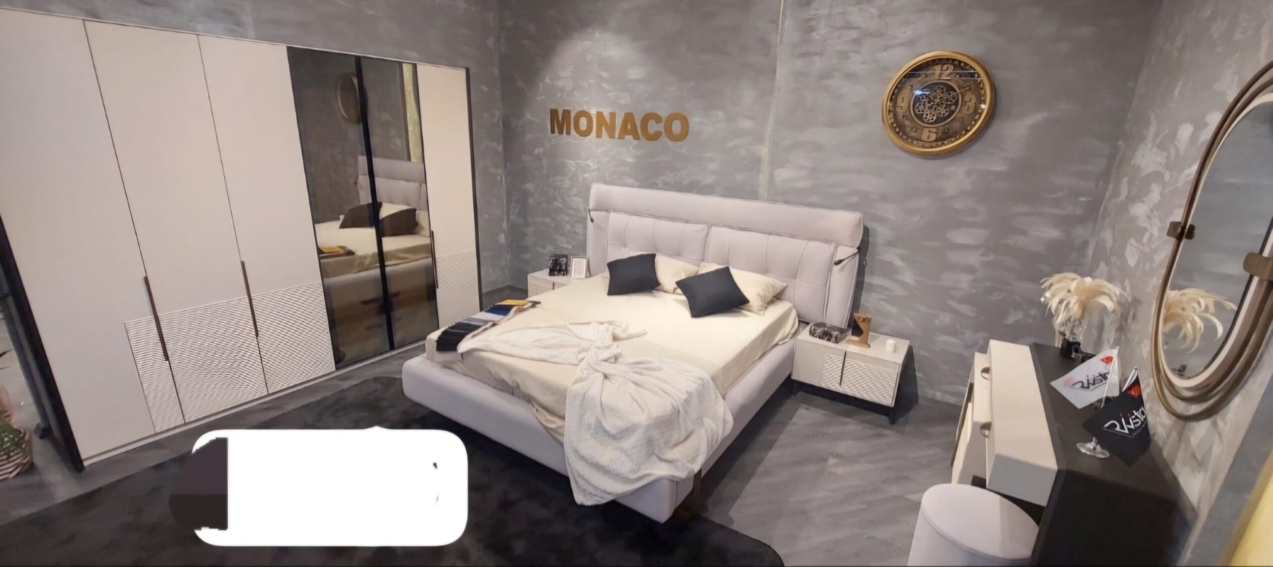 Monaco Bedroom (lit-armoire-commode)